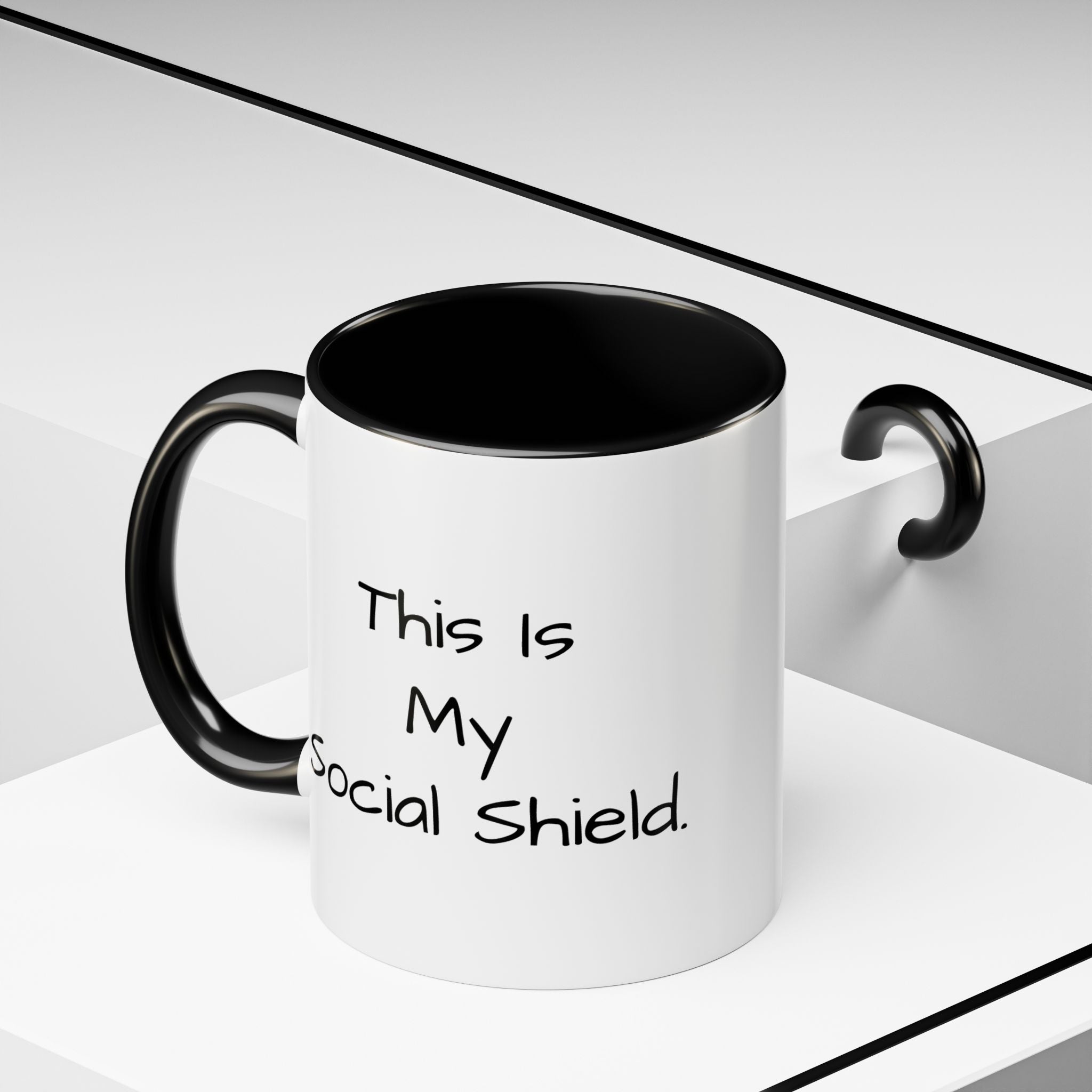 "This Is My Social Shield" Coffee Cup (11/15oz)