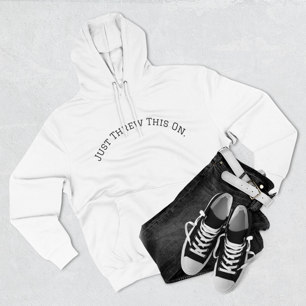 Cozy Hoodie — "Just Threw This On" Minimal Fleece Pullover