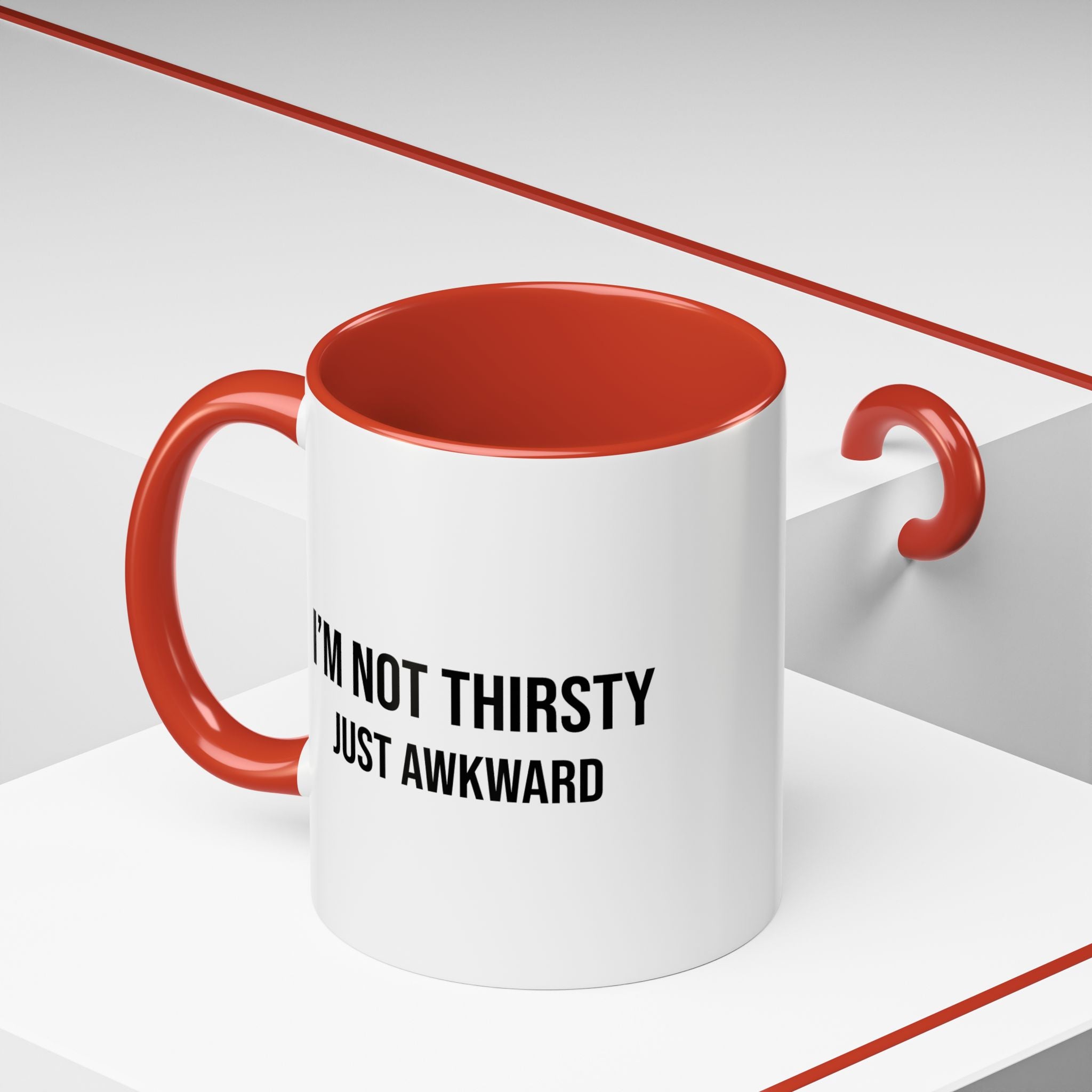I'm Not Thirsty Just Awkward Accent Coffee Mug — Funny Introvert Coffee Cup