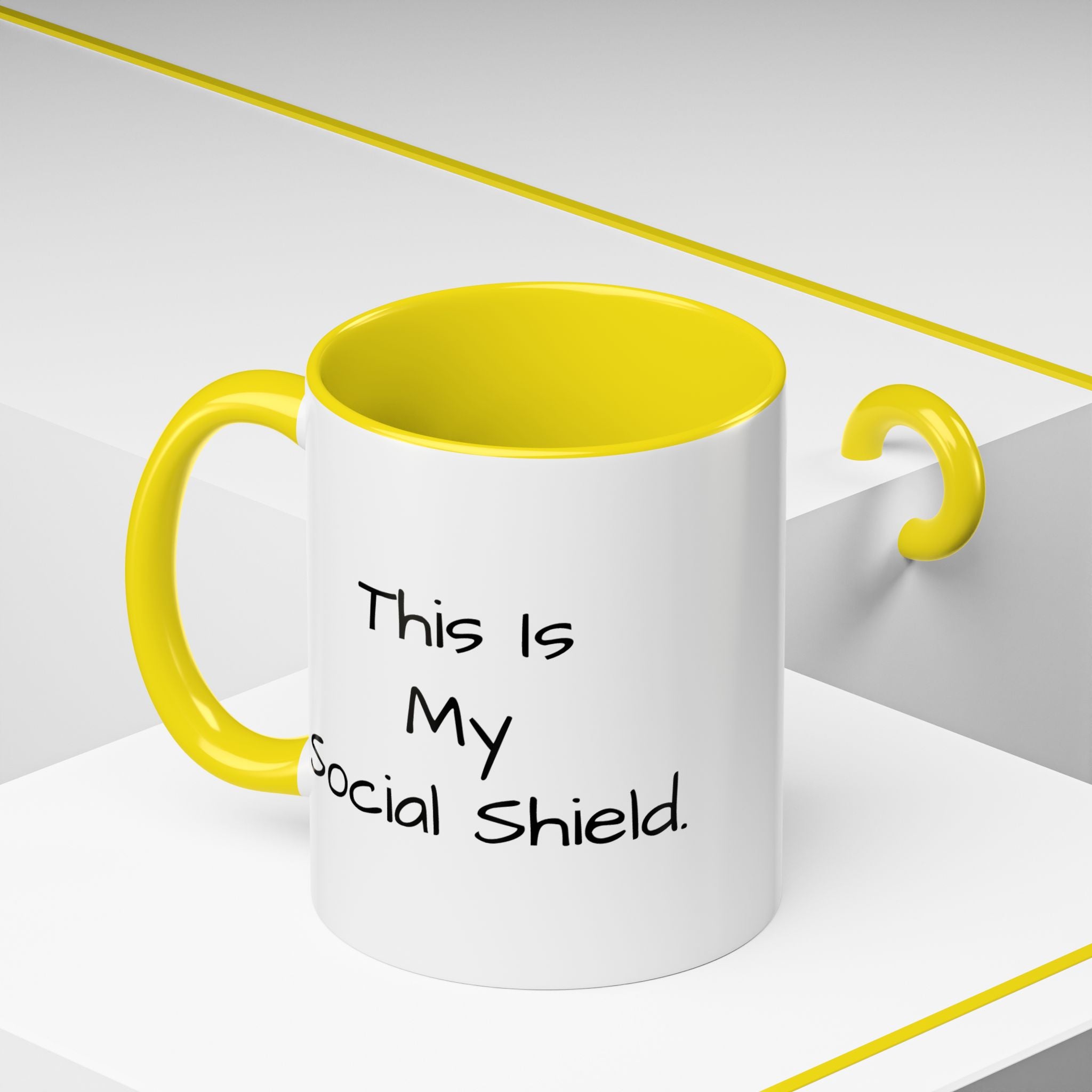 "This Is My Social Shield" Coffee Cup (11/15oz)
