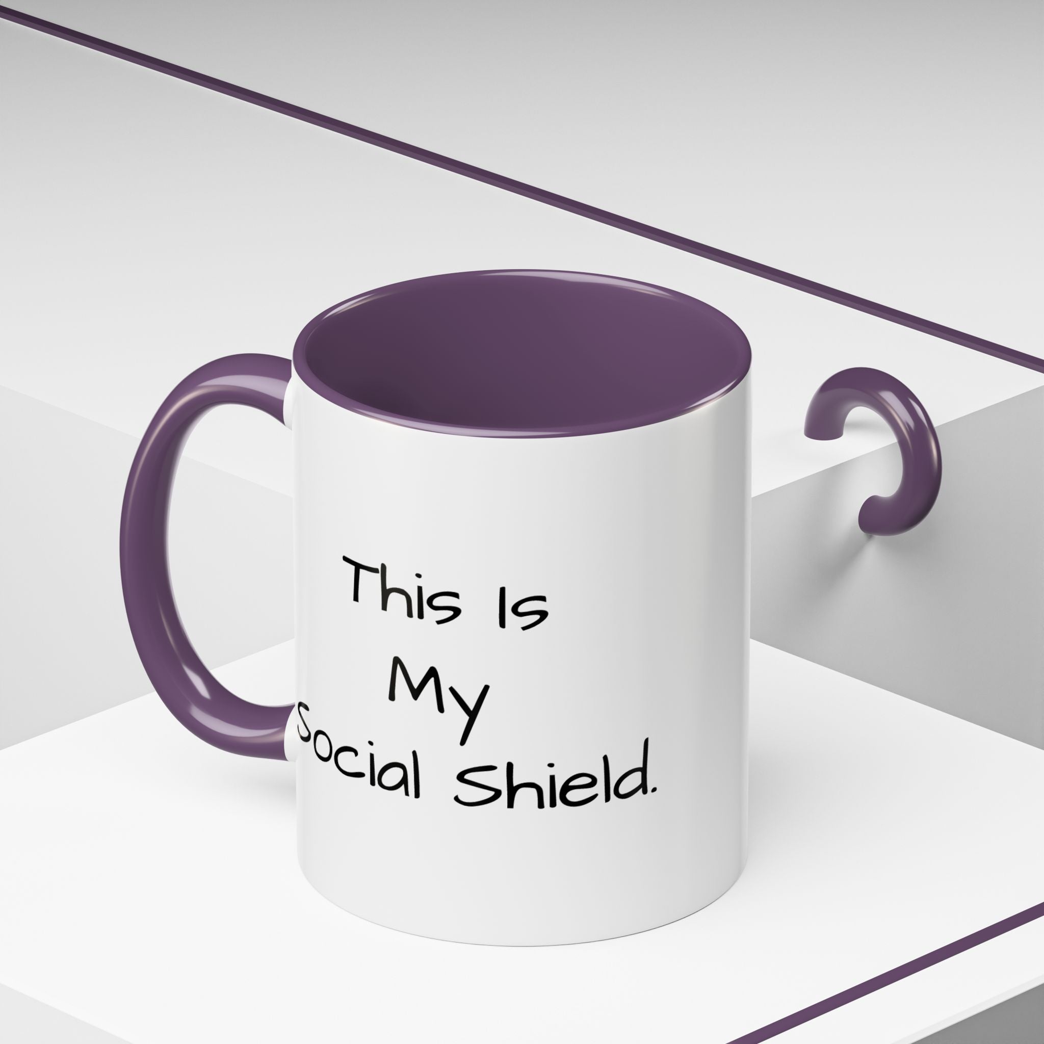 "This Is My Social Shield" Coffee Cup (11/15oz)
