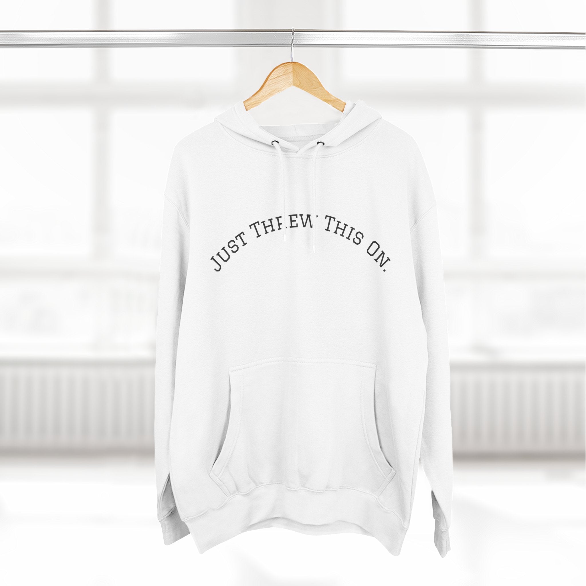 Cozy Hoodie — "Just Threw This On" Minimal Fleece Pullover