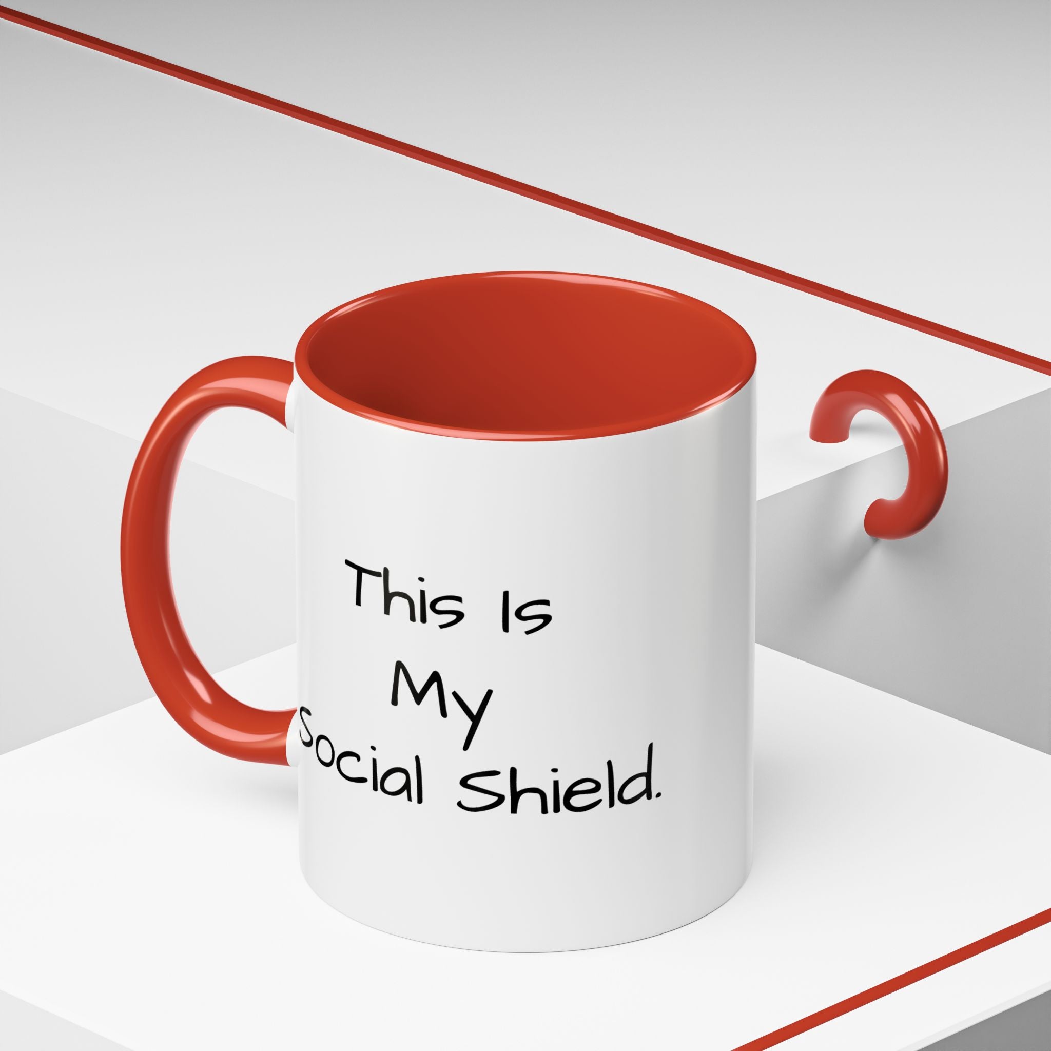 "This Is My Social Shield" Coffee Cup (11/15oz)