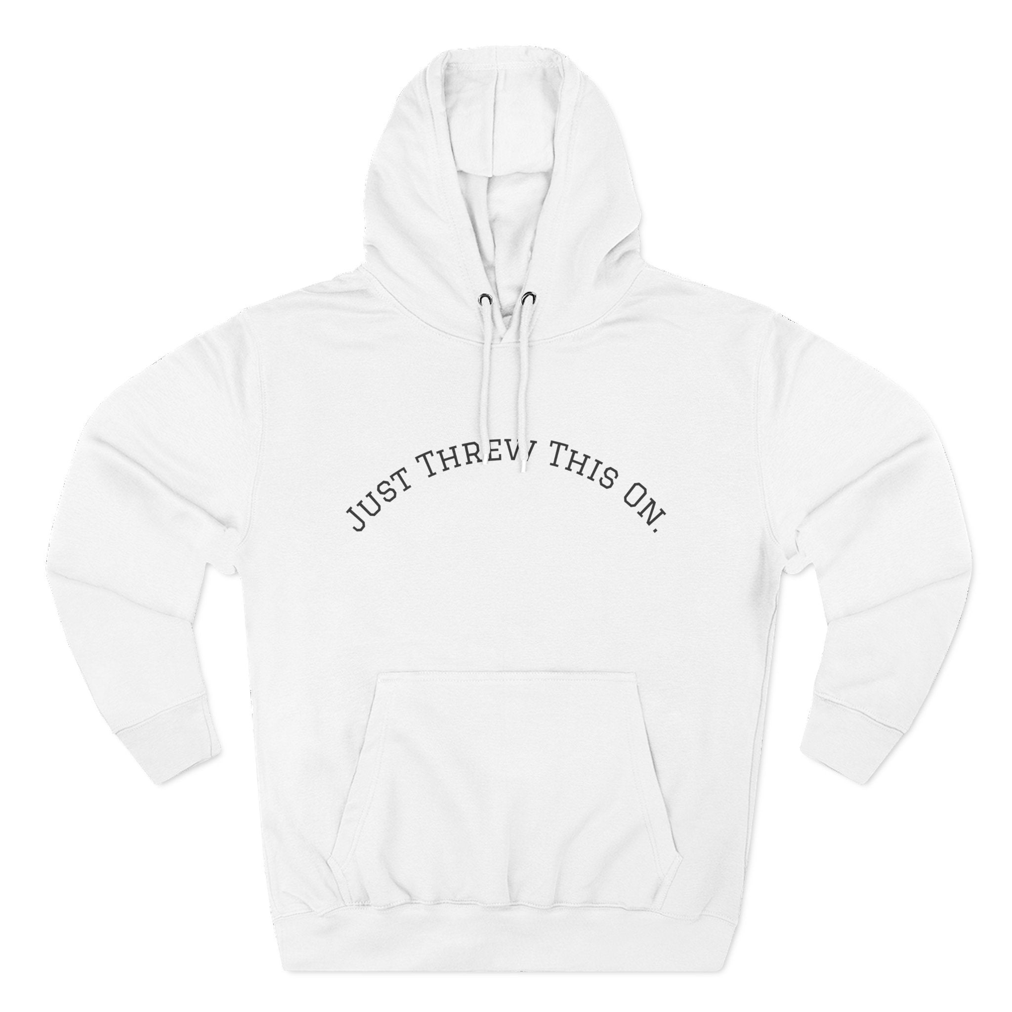 Cozy Hoodie — "Just Threw This On" Minimal Fleece Pullover